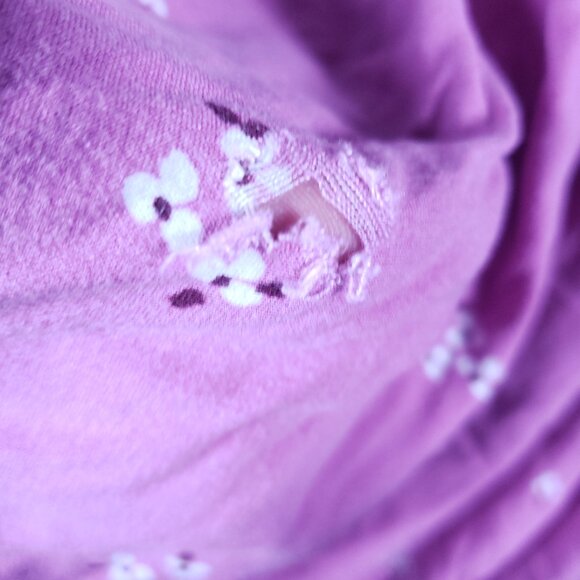 Lilac Floral Maxi Ruffle Strap Sundress Girl's 7/8 Cottagecore Fairy Flowy Boho - Picture 2 of 7